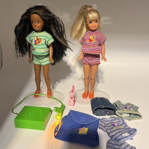Barbie 1997 Flashlight Fun Stacie Doll & Whitney clothing & Piglet Mattel 19671 - Picture 2 of 16